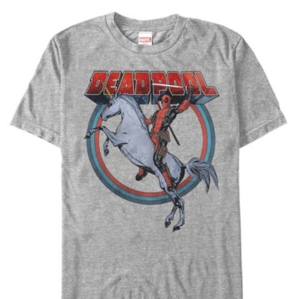 Deadpool Athletic Heather Unicorn Tee - Fifth Sun‎